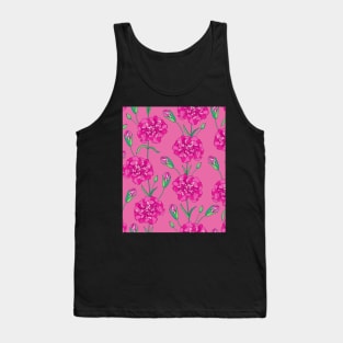 Carnation Flowers Pattern Tank Top